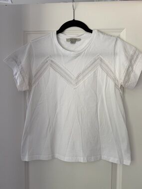 All Saints Women's White LINA LACE TEE